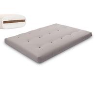 Matelas 140x200 naturel avec coco - Futon Medium Coco - Pascall Gris