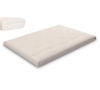 Matelas 140x200 naturel avec latex - Futon Slim Latex - Pascall Ecru