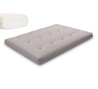 Matelas 140x200 naturel - Futon Medium Natural - Pascall Gris
