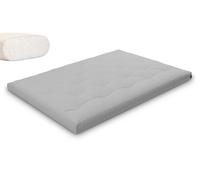 Matelas 140x200 naturel - Futon Slim Natural - Pascall Gris Clair