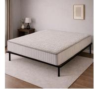 Matelas 140x200 + Sommier Démonté + pieds Offerts Mousse Poli Lattex Indéformable - 23 cm - Face Hiver Pure Laine Merinos - Soutien Ferme - Tissu Aloe Vera Super Deluxe G