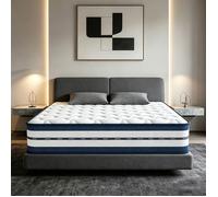 Matelas 140x200cm Ép 30cm - Ergonomique Soutien Parfait - 10 Zone Mousse à Mémoire de Forme - Luxe Matelas Respirante - Anti-acarien