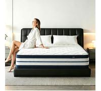 Matelas 140x200cm Ép 30cm, Soutien Parfait, Anti-acariens, 10 Zone Mousse à mémoire de Forme, Matelas Luxe de Lit d'Adulte,Mi-Ferme