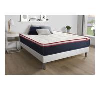 Matelas 140 x 200 cm Ressorts ensachés et Mémoire de forme VITAL FORM - 22 cm - Ferme - Zones de confort : 5 zones de confort
