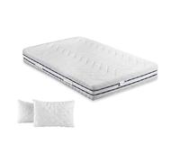 Matelas 145 x 190 ressorts ensachés et mémoire 7 zones. Matelas 1600 ressorts indépendants semi-rigide, tissu matelassé Déhoussable, DETRAIBLE DISP. Médical Coussins nœud mémoire PROMO - MED3.1 H24