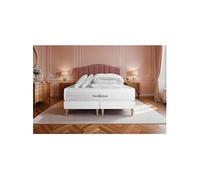 Matelas 160 x 200 cm Buckingham - Mousse à mémoire de forme - Ep : 30 cm - sommier Blanc avec 2 oreillers et couette