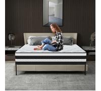 Matelas 160 x 200 x 26 cm, mousse à mémoire de forme + structure hybride, certifié Oeko-Tex, favorise le sommeil, ergonomique