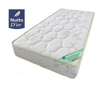 Matelas 160x190 Tissu Avec Bambou Naturel Mousse Hr 35 Kg/M3 Hauteur 21 Cm - Très Ferme + Protège Matelas Offert 160 190 Bamboo