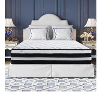 Matelas 160x200 cm, Ép 26cm, Mousse à mémoire de Forme, Hypoallergénique, Luxe, Confort 10 Zone, H3 Mi-Ferme, Matelas Hybride