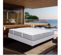 Matelas 160x200 cm, Luxury, 20 cm, mémoire de forme, ferme, indépendance du couchage, face été/hiver