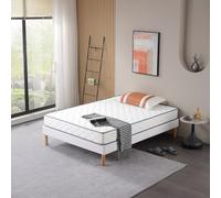 Matelas 160x200 - Hauteur 20 cm Soutien Ferme et Durable Mousse Haute Densité 30 kg/m³ - 2 Faces de Couchage - Certifié CertiPUR & Oeko-TEx - Modèle Doux Rêve 20
