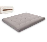 Matelas 160x200 naturel avec coco et 2x latex - Futon Comfort Relax - Pascall Gris