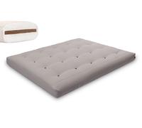 Matelas 160x200 naturel avec coco - Futon Medium Coco - Pascall Gris