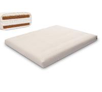 Matelas 160x200 naturel avec de la laine, latex et 2x coco - Futon Comfort Wool Hard - Pascall Ecru