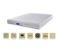 Matelas 160x200 x 20,5 cm ferme + oreiller visco - spécial sommier electrique - déhoussable housse lavable - 7 zones de confort - ame poli lattex 33 G