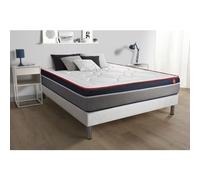 Matelas 160x200cm Vital Ergo Ressorts Ensachés + Mémoire De Forme Maxi Épaisseur 7 Zones De Confort