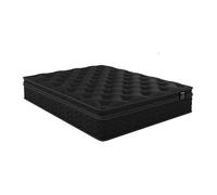 Matelas 180 x 200 cm hybride ressorts ensachés, surmatelas intégré et coutil noir ép.30cm - GAMIANI de YSMÉE