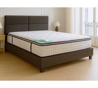 Matelas 180 x 200 cm ressorts ensachés 7 zones surmatelas intégré et coutil bambou ép.23cm - TAREVO de NATUREA