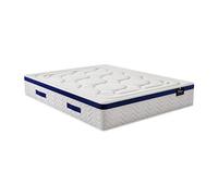 Matelas 180 x 200 cm ressorts ensachés mémoire de forme dessin placé ép.30cm Bleu - MARQUIS de DREAMEA