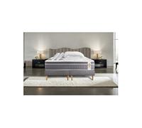Matelas 180 x 200 cm Trente - Ressorts ensachés - Ep : 30 cm - sommier Gris avec 2 oreillers et couette