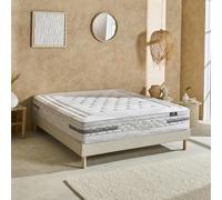 Matelas 180x200 cm - Ressorts ensachés + Mousse Haute densité Nuit de Coton | Accueil équilibré et Soutien Ferme | Aération pptimale | Garantie 10 Ans