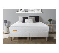 Matelas 180x200 + double sommiers 90x200 Memo Bio Mousse a memoire de forme 5 zones de confort Maxi epaisseur Dehoussable
