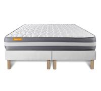Matelas 180x200 + double sommiers 90x200 Memo Plus Memoire de forme 3 zones