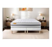 Matelas 180x200 + double sommiers 90x200 Memo Spring Ressorts ensachés 3 zones de confort MAXI épaisseur