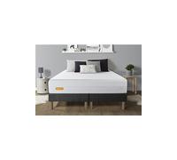 Matelas 180x200 + double sommiers gris 90x200 Memo Bio Mousse à mémoire de forme 5 zones de confort Maxi épaisseur Déhoussable