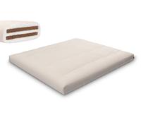 Matelas 180x200 naturel avec coco - Futon Medium Duo Coco - Pascall Ecru