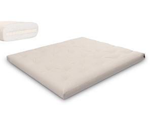 Matelas 180x200 naturel avec latex - Futon Slim Latex - Pascall Ecru