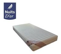 Matelas 20 cm Soutien Ferme 2x 90x200 Mousse Mémoire de Forme 55 Kg/m3 + 2 Protèges Matelas OFFERTS Up&down Visco Nuits d'Or G