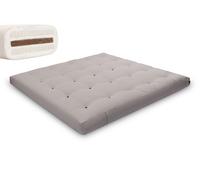 Matelas 200x200 naturel avec coco et 2x latex - Futon Comfort Relax - Pascall Gris