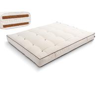 Matelas 200x200 naturel avec latex et 2x coco- Futon Comfort Relax Hard Kedro - Pascall Ecru