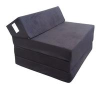 Matelas pliant pour adultes et enfants - NATALIA SPZOO - Noir - Mousse polyuréthane - 2 personnes - 70 x 200 cm