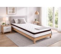Matelas 70x190 - Hauteur 25 cm Mémoire de Forme Soutien Très Ferme et Confort Enveloppant - 2 Faces Hiver/Été - Certifié CertiPUR & Oeko-TEx - Âme 20 cm Haute Résilience Modèle King Memory