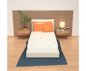 Matelas 80 x 160 cm, hauteur 16 cm, pour lit montessori, orthopédique, indéformable, dispositif médical classe 1, revêtement argenté, hypoallergénique, anti-acariens, fabriqué en Italie - Levante