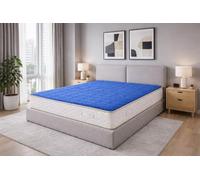 Matelas 90x190 - Hauteur 20 cm Soutien Souple et Durable Haute Densité 35 kg/m³ - 2 Faces de Couchage (Face Bleue Design) - Certifié CertiPUR & Oeko-TEx - Modèle Nuit Calme Bleu