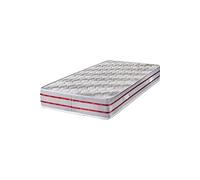 Matelas Tissu Bambou Mousse Poli Lattex Indéformable - 24 Cm - Très Ferme + 2 Protèges Matelas Offerts Bamboo - 90x190 Blanc