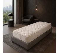 Matelas 90x190 - Tissu Ignifugé Hauteur 15 cm au Confort Ferme - Mousse Extrêmement Durable embourrage 100% polesther - Anti feu (90_x_190_cm)