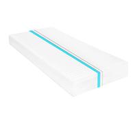 Matelas mousse 100x200 cm accueil souple soutien ferme epaisseur 16 cm 7 zones housse de matelas