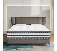 Matelas 90x200 cm - Ép 23cm - Luxe Matelas de Lit d'Adulte - Matelas à Mémoire de Forme - 8 Zones de Confort - Mi-Ferme - OEKO-TEX