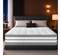 Matelas 90x200 cm Hybride à Ressorts 26 cm Épaisseur, Dureté Moyenne | Dureté Moyenne, Ressorts Ensachés Indép., Renfort des Bords, Isolation de Mouvement, Convient Lit Simple Adulte & Adolescent