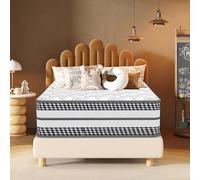 Matelas 90x200 CM Premium - Épaisseur 26 cm - Hybride, Mousse à mémoire de Forme + Ressorts ensachés, H3, Confort Équilibré, Matelas 7 Zones Ergonomique, Hypoallergénique, Soutien Optimal, Confort