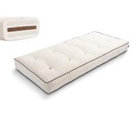 Matelas 90x200 naturel avec coco et 2x latex - Futon Comfort Relax Kedro - Pascall Ecru