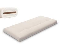 Matelas 90x200 naturel avec coco et 2x latex - Futon Comfort Relax - Pascall Ecru