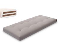 Matelas 90x200 naturel avec coco - Futon Medium Duo Coco - Pascall Gris