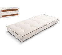 Matelas 90x200 naturel avec latex et 2x coco- Futon Comfort Relax Hard Kedro - Pascall Ecru