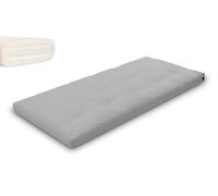 Matelas 90x200 naturel avec latex - Futon Slim Duo Latex - Pascall Gris Clair
