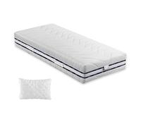 Matelas 95 x 200 ressorts ensachés et mémoire 7 zones. Matelas 800 ressorts indépendants semi-rigide, tissu matelassé Déhoussable, DETRAIBLE DISP. MÉDICAL Coussin Noeud mémoire PROMO - MED3.1 H24